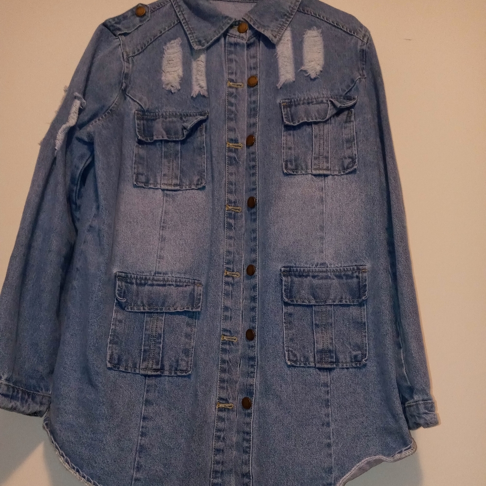 Plus size jeans jacket 2x